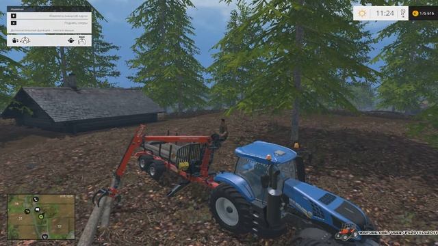 Farming Simulator 2015 Вывоз леса на продажу смотреть онлайн