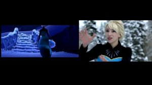 FROZEN - Elsa: Let it go song - Original and real life