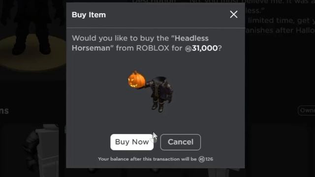 Buying HEADLESS HORSEMAN on Roblox! [ Spent 31,000 Robux ] смотреть онлайн