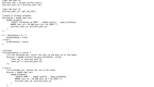 Wordpress: Attend event form with ajax смотреть онлайн