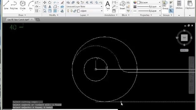 AutoCAD 2D Geo Construction Basics смотреть онлайн