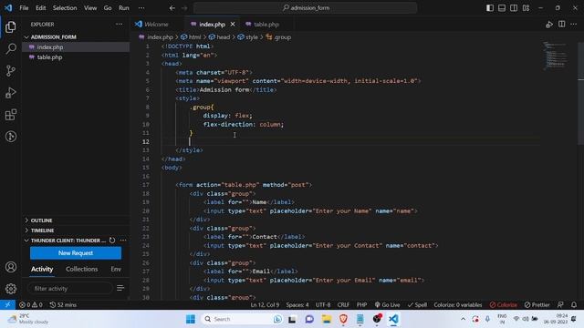 php & mysqli in hindi form handling admission form example - part 17 смотреть онлайн