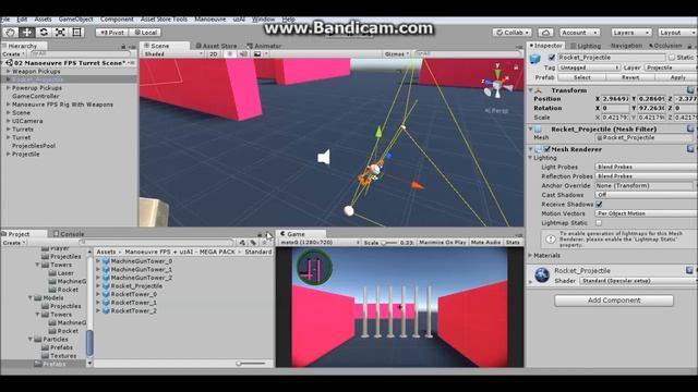 Manoeuvre FPS - Creating Projectiles Turrets смотреть онлайн