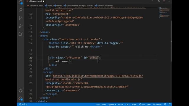 Offcanvas In Bootstrap || EXCELLENT CODE WITH AJ смотреть онлайн
