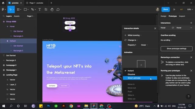 Figma Hover Prototype Animation | Figma Tutorial смотреть онлайн