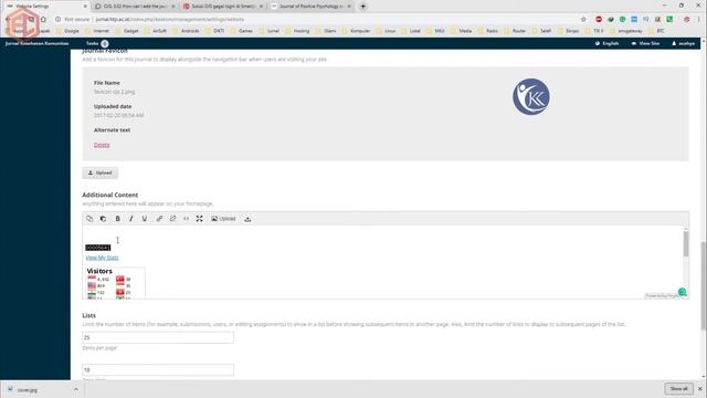 #ojs #ojs3 #acahya Tutorial OJS Modifikasi Informasi Jurnal di Halaman frontend Jurnal смотреть онлайн