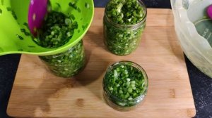 ЗЕЛЕНЫЙ ЛУК на зиму. ЗАГОТОВКА ЛУКА на зиму с сохранением вкуса и аромата! Свежая зелень зимой