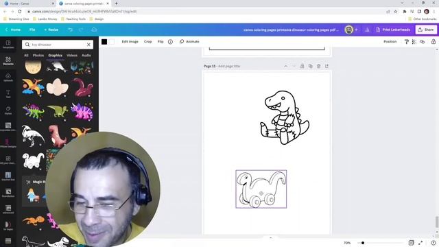 Quick Canva Tip: Canva Coloring Pages Printable Dinosaur Coloring Pages pdf Free Dinosaur Printable смотреть онлайн