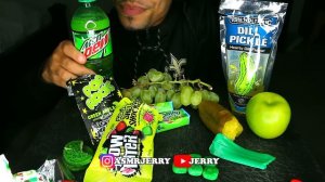 ASMR GREEN FOOD ONLY JERRY EATING MUKBANG NO TALKING *24 HOURS*