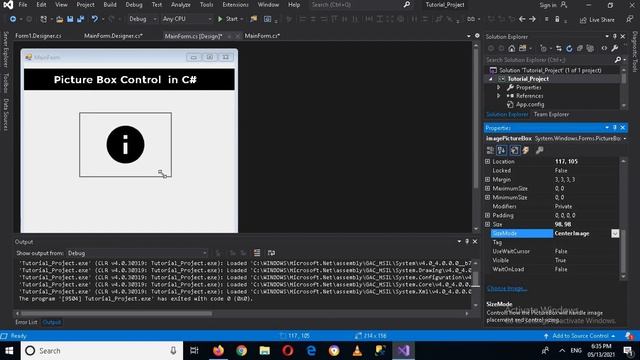 HOW TO USE PICTUREBOX CONTROL IN C# - C# PICTURE BOX CONTROL - PICTUREBOX IN C# - Visual Studio смотреть онлайн