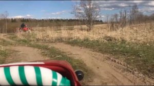 Покатушки на ИЖ Планета 5 с коляской