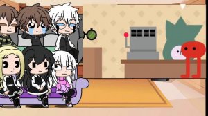 реакция персонажей зайчика на валеру гостер красный чел ходит 2