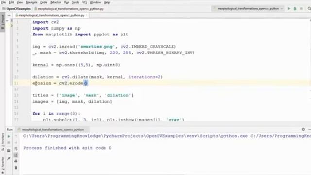 OpenCV Python Tutorial - Morphological Transformations смотреть онлайн
