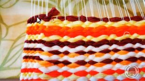 Вариация на тему № 3. Как получить ровный край у тканого полотна с уточными протяжками