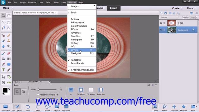 Photoshop Elements 12 Tutorial Using Layers Training Lesson 10.1 смотреть онлайн