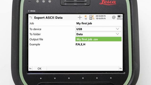 Leica GS07 – 12: Exporting an ASCII file смотреть онлайн