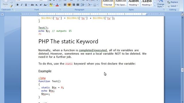 Static Variable in PHP,Learn Static Variable смотреть онлайн