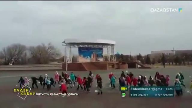 Түркістан қаласында өткен флешмоб смотреть онлайн