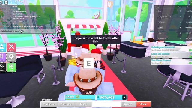 Part 1 || UNLIMITED GIFTS FROM SANTA CLAUS in My Restaurant || Roblox смотреть онлайн