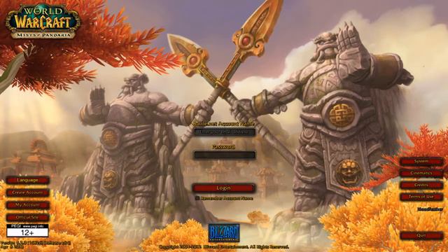 World of warcraft Mist of Pandaria login screen [HD] смотреть онлайн