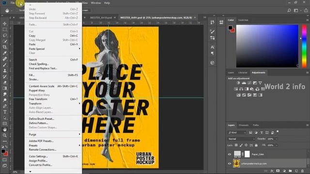 Urban Poster Mockup - Photoshop Tutorial | world 2 info смотреть онлайн