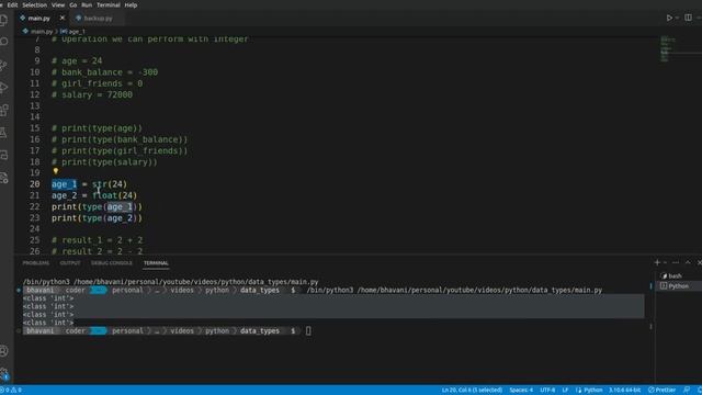 Integer data type in python | Python tutorial | part-3 | Tamil смотреть онлайн