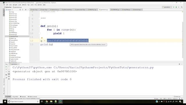 Generators In Python | Python Tutorials For Absolute Beginners In Hindi #72 смотреть онлайн