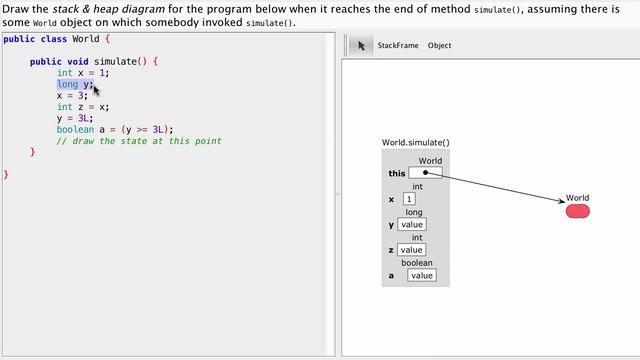 Java - Stack and Heap Diagrams - Local Variables смотреть онлайн