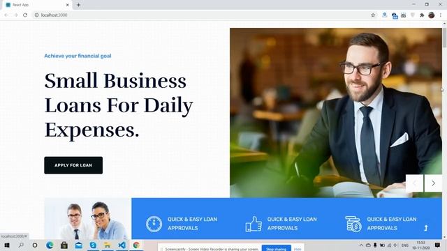 Reactjs Loan Template Working Demo смотреть онлайн