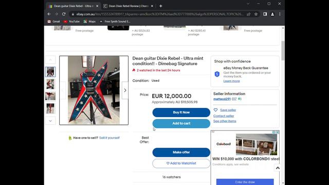 Dean Guitars Dimebag Darrell Dixie Rebel ( Pantera ) - What's It Really Worth?? смотреть онлайн
