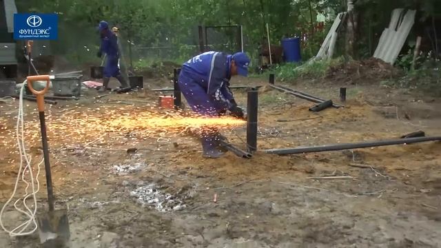 монтаж фундамента на винтовых сваях смотреть онлайн
