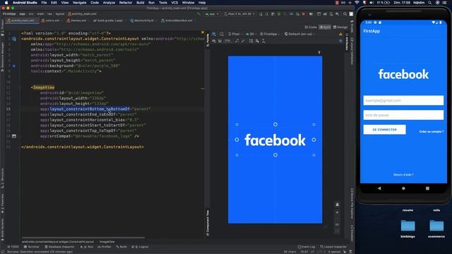 #6 Formation Développeur Android - ConstraintLayout - Créer la page d'authentification de Facebook смотреть онлайн
