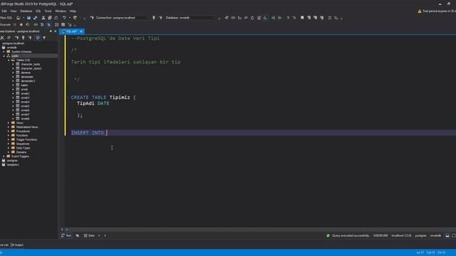 PostgreSQL'de Date Veri Tipi смотреть онлайн