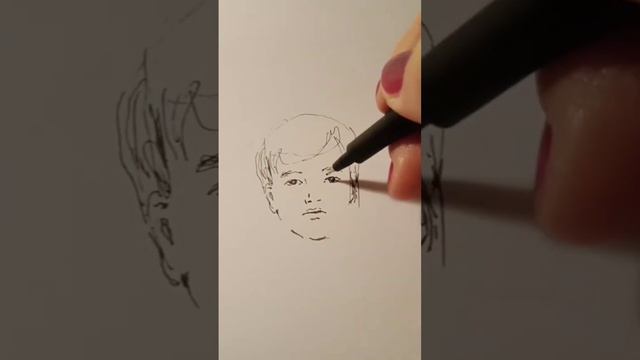Sketching a portrait of a little child смотреть онлайн