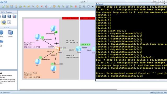 NAT Configuration Example - Static NAT on Huawei Router (eNSP) смотреть онлайн