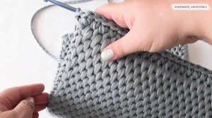 Сумка узором ротанг, не поворотные ряды| крючком из трикотажной пряжи| crochet bag | Fashionable ba