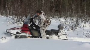 Ямаха Викинг 540 - 4 по глубокому снегу