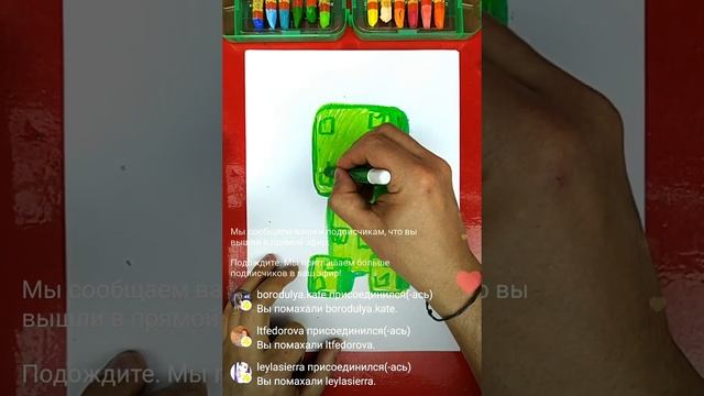 КРИПЕР рисуем из Майнкрафта смотреть онлайн