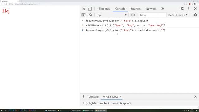Ändra classer med querySelector() - JavaScript nybörjarguide del 8 смотреть онлайн