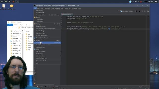 How To Set Up OpenGL (and freeglut) on MinGW w/ CLion + Run Demo Programs | Game/3D programming смотреть онлайн