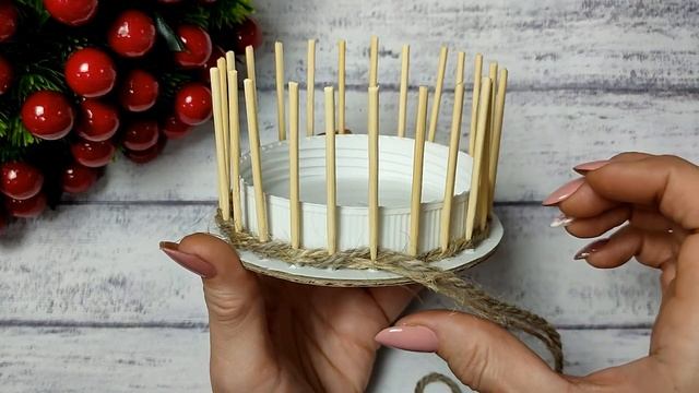 Быстро и легко Плетеная корзинка из джута Ещё один способ своими руками\Master Diy