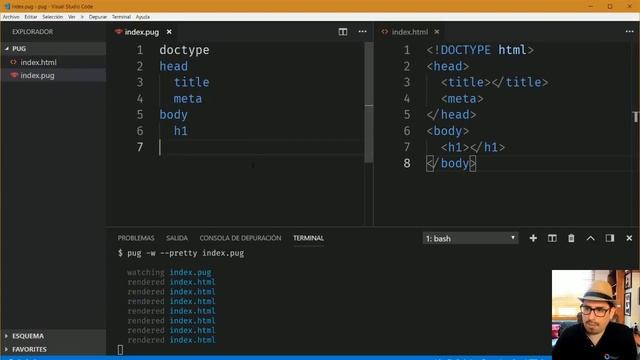 Curso Pug Desde Cero 3 Sintaxis смотреть онлайн