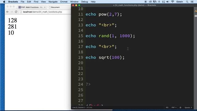 027 Math Functions PHP Full Course 2021 смотреть онлайн