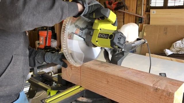 How to cut a 6x6 Timber with a miter saw смотреть онлайн