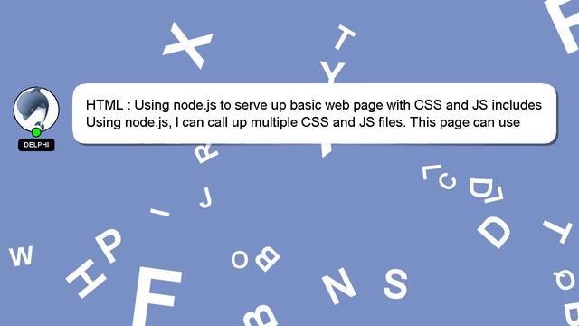 HTML : Using node.js to serve up basic web page with CSS and JS includes смотреть онлайн