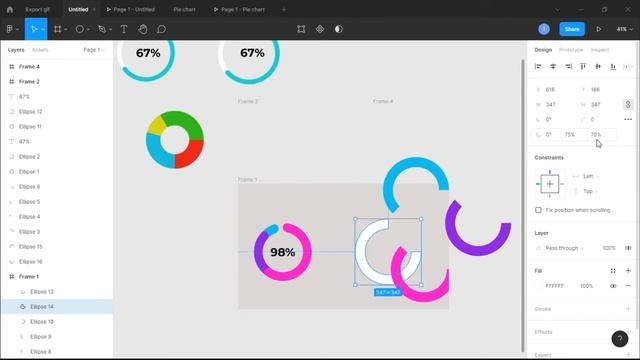 How to design circular progress bar and donut chart in figma смотреть онлайн