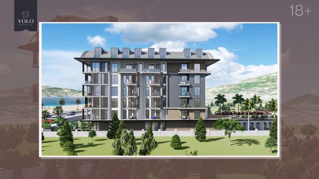 Недвижимость в Турции. Квартира с видом на море. Новый комплекс на этапе строительства в районе Оба смотреть онлайн