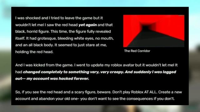 The Red Head - A Roblox Creepypasta смотреть онлайн