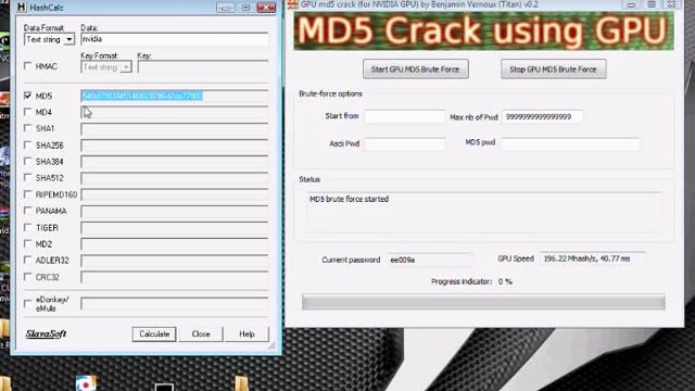 Nvidia CUDA GPU Password cracking MD5 смотреть онлайн