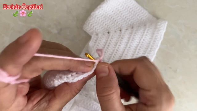 Tığ Işi Süslü Kız Bebek Hırkası / 6 Ay Için / Bebek Ceket